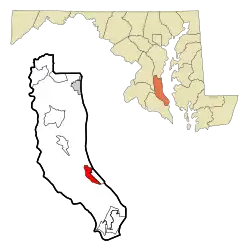 Location of St. Leonard, Maryland