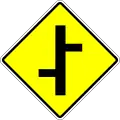 Offset road junction, left and right