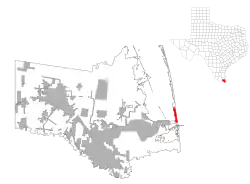 Location of South Padre Island, Texas