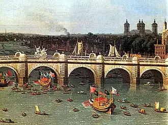Westminster Bridge from the North on Lord Mayor's Day