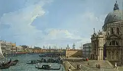 The Grand Canal with S. Maria della Salute towards the Riva degli Schiavoni