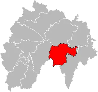 Situation of the canton of Saint-Flour-2 in the department of Cantal