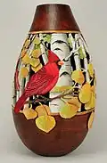 CardinalAspens - Gourd Art by Bonnie Gibson of Arizona