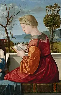 The Virgin Reading (c. 1505), oil on panel transferred to canvas, National Gallery of Art (Samuel H. Kress Collection, 1939.1.354)