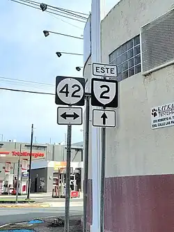 PR-2 east at PR-42 junction in Santurce