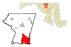 Location of Eldersburg, Maryland