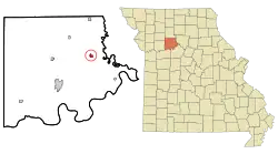 Location of Bosworth, Missouri