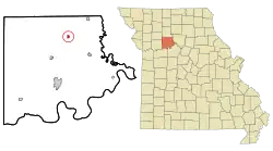 Location of Tina, Missouri