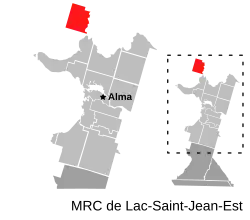 Location of Saint-Ludger-de-Milot
