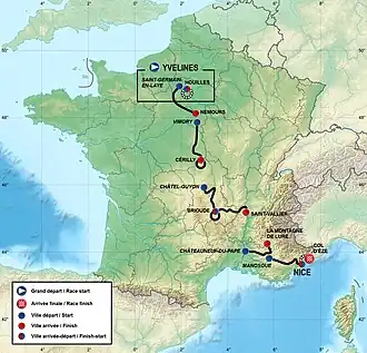 Route of the 2013 Paris–Nice