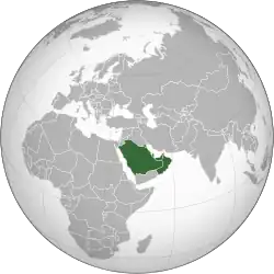 Map indicating GCC members