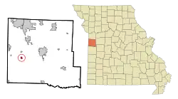 Location of Freeman, Missouri