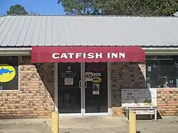 The popular Catfish Inn restaurant is located at 1650 Arcadia Highway just west of Hodge.