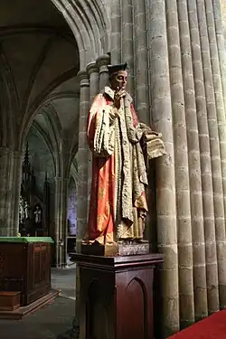 Statue of Saint Yves in the choir area.