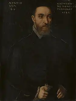 Portrait of a 42 years old man, 1542 or 1560