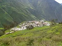 The village of Caujul in the Oyón Province