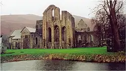 Ruins of Valle Crucis Abbey, ancient religious center of Yale