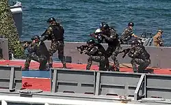 A joint exercise between the Russian and Ukrainian Navies.