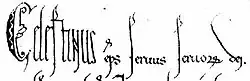 Celestine III's signature