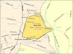 Census Bureau map of Rocky Hill, New Jersey
