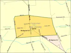 Census Bureau map of Shiloh, New Jersey