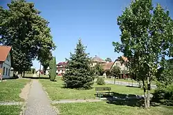 Centre of Březí nad Oslavou