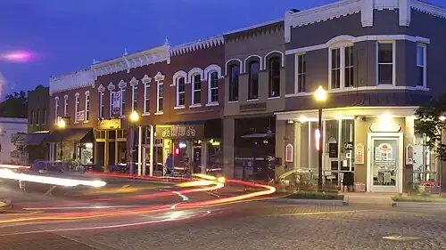 Downtown street in Bentonville