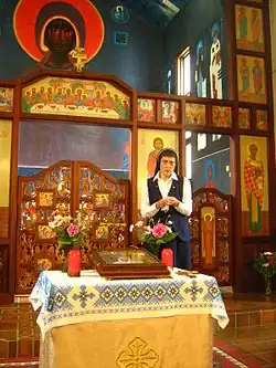 Iconostasis of the Ukrainian Catholic Church in Lourdes, created by Petro Cholodny