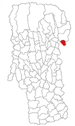 Location in Argeș County
