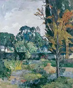 Paysage avec clocher (Landscape with Bell Tower) by Paul Cézanne, c. 1875[a]
