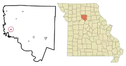Location of Triplett, Missouri
