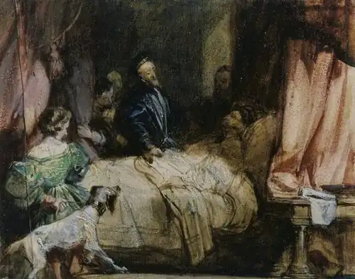 Charles V visits Francis I after the Battle of Pavia, c. 1827