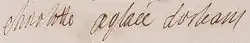 Charlotte Aglaé d'Orléans's signature