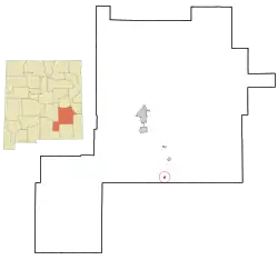Location of Lake Arthur, New Mexico