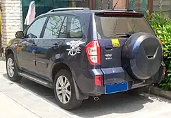 Rear of the Chery Tiggo facelift before the name change