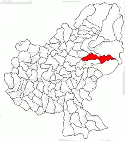 Location in Mureș County