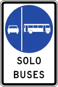 RO-12a Buses only in right lane