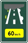 Advisory speed in fog: 60 km/h