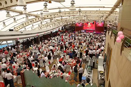Chinese banquet in a banquet hall given as a birthday celebration (2012)