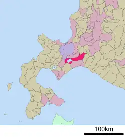 Location of Chitose in Hokkaido