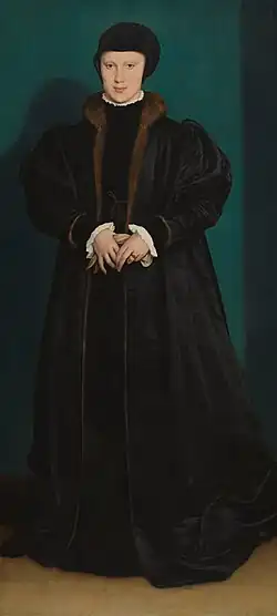 Portrait of Christina of Denmark, c. 1538. Oil and tempera on oak, National Gallery, London