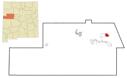 Location of Paguate, New Mexico