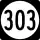 Highway 303 marker