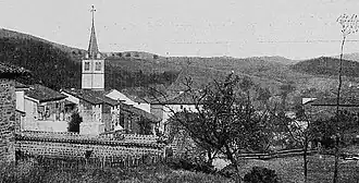 A general view of Claveisolles, at the beginning of the 20th century