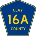 County Road 16A marker