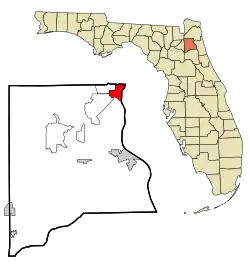Location in Clay County and the state of Florida