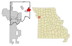 Location of Excelsior Springs, Missouri