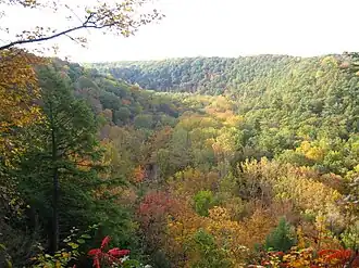 Clear Fork Gorge, Mohican State Park, view from the overlook