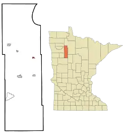 Location of Leonard, Minnesota
