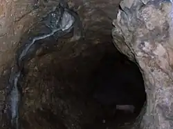 A passageway within the cave system